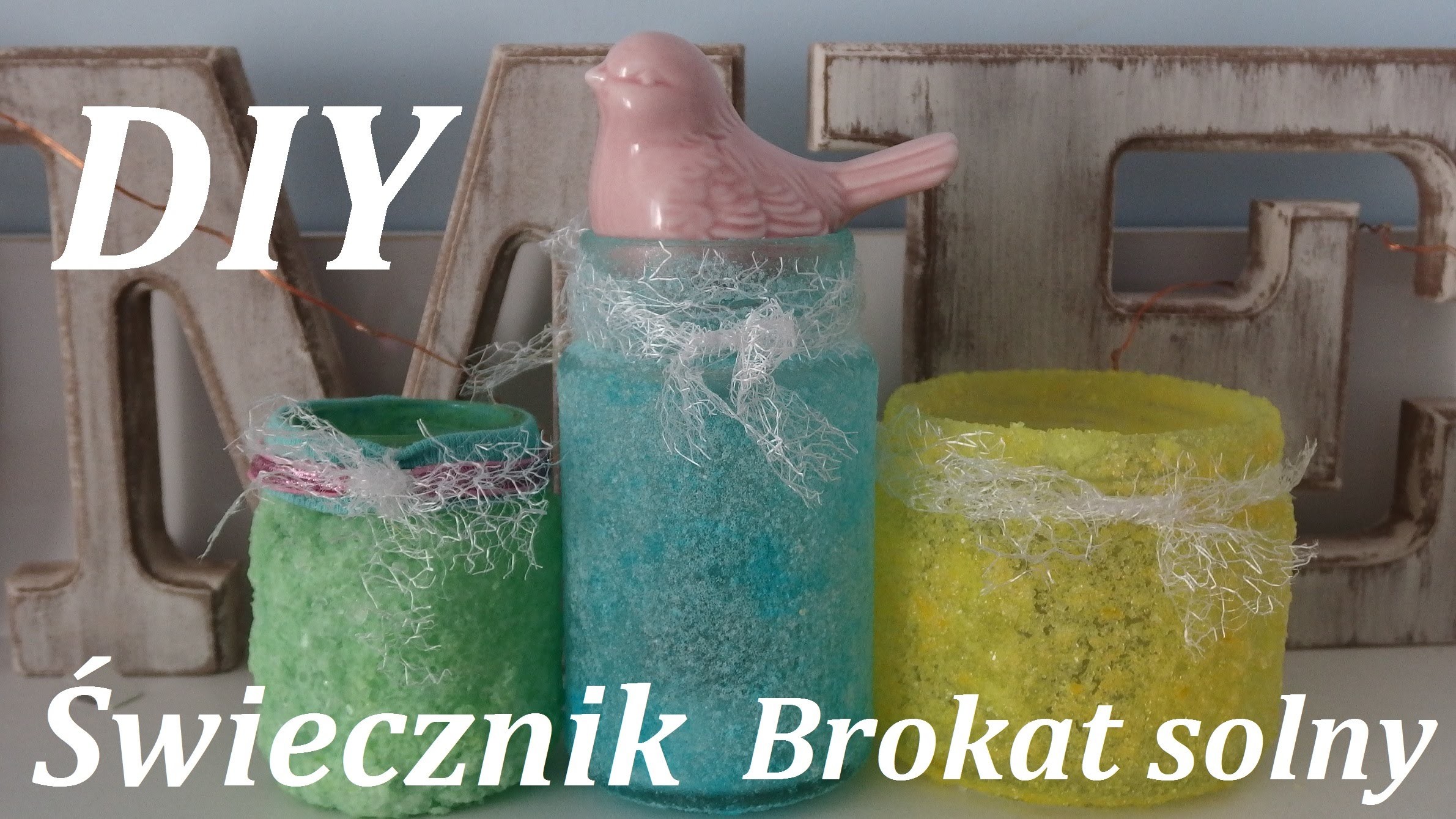 DIY świecznik Brokat SOLNY