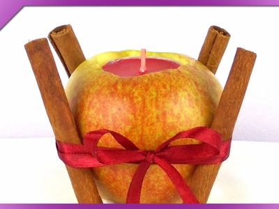 DIY Świecznik z jabłka. Apple candle (+ENG Subtitles) - Na szybko #136
