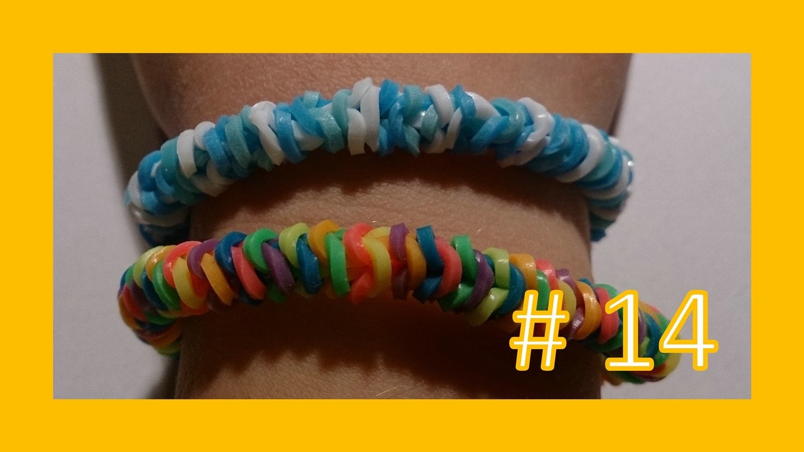 LEKCJA #14 - Gumki Rainbow Loom - MatyldaTV - bransoletki z gumek - zimowa przeplatanka #2