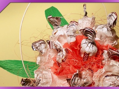 DIY Bukiet z cukierków na Komunię. Candy bouquet (+ENG Annotations) - Na szybko #7
