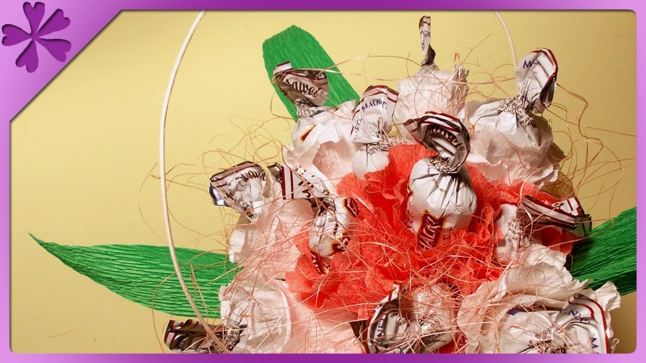 DIY Bukiet z cukierków na Komunię. Candy bouquet (+ENG Annotations) - Na szybko #7