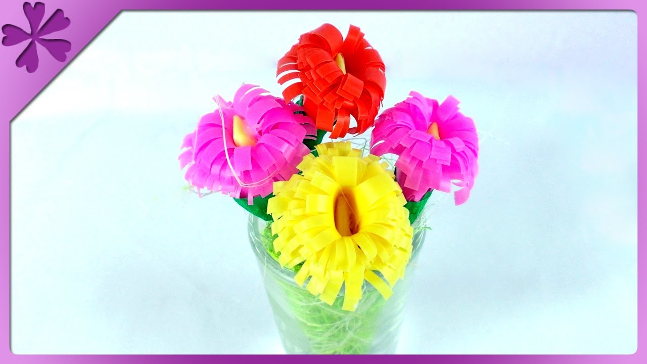 DIY Kwiatki ze słomek. Straw flowers (+ENG Subtitles) - Na szybko #125