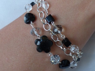 Bracelet beeds crystals DIY jewellery making Swarovski Bransoletka z koralików Браслет из бисера