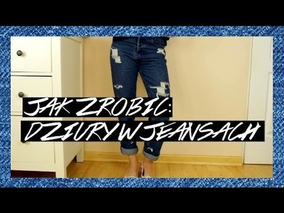 DIY : DZIURY W JEANSACH #fashionTALK - czyli szarpiemy spodnie! | jeansy zrób to sam - haul zakupowy