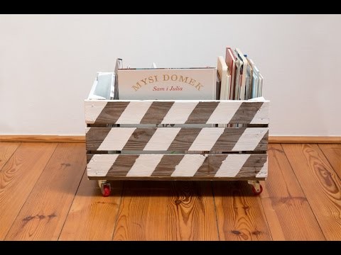 Stylowa skrzynka na książki DIY. Przedstawia Dom z pomysłem