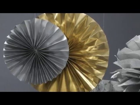 Dekoracje sylwestrowe DIY - papierowa rozeta