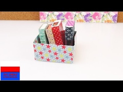 Kolorowe pudełeczka organizery z opakowań po Tik Takach DIY