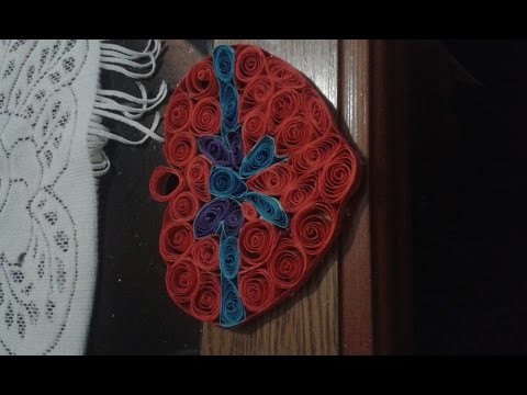 Walentynkowe serce z quillingu-(tutorial,diy)
