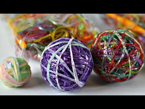 DIY - Bouncy Ball Out Of Rainbow Loom Bands. Skaczące Piłeczki z Gumeczek Rainbow Loom