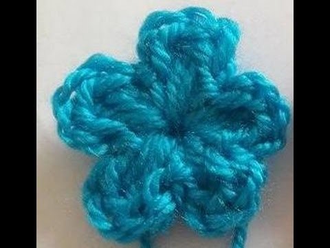No 07# kwiatek na szydełku - flower on the crochet