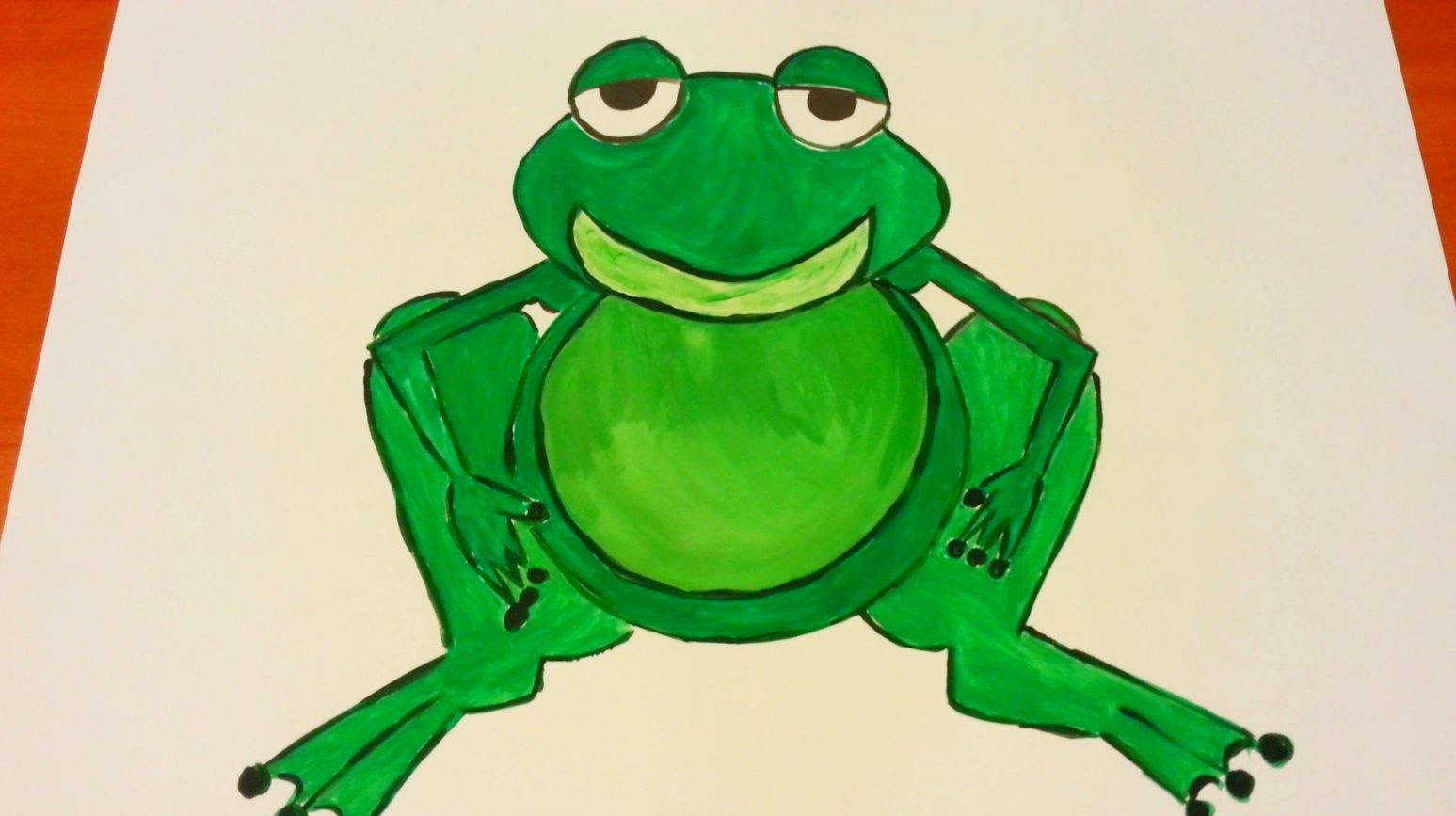 How to draw a frog - painting with a child, Jak namalować żabkę - malowanie z dzieckiem