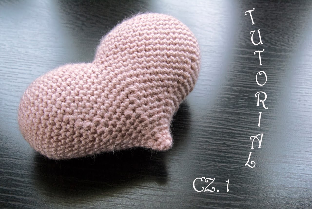 Serce walentynkowe na szydełku 3D. Tutorial. cz.1 Crochet amigurumi heart. part 1.