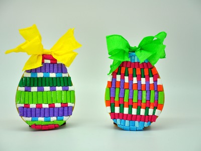 Pisanka z bibuły   krok po kroku  Easter eggs with crepe paper DIY