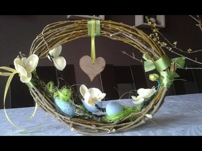 DIY jak zrobić koszyczek na Wielkanoc, wiosenne dekoracje ,Easter basket