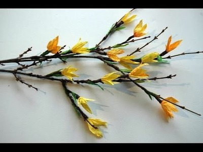 Twist Art flowers -  kwiaty z papieru # Forsycja # DIY