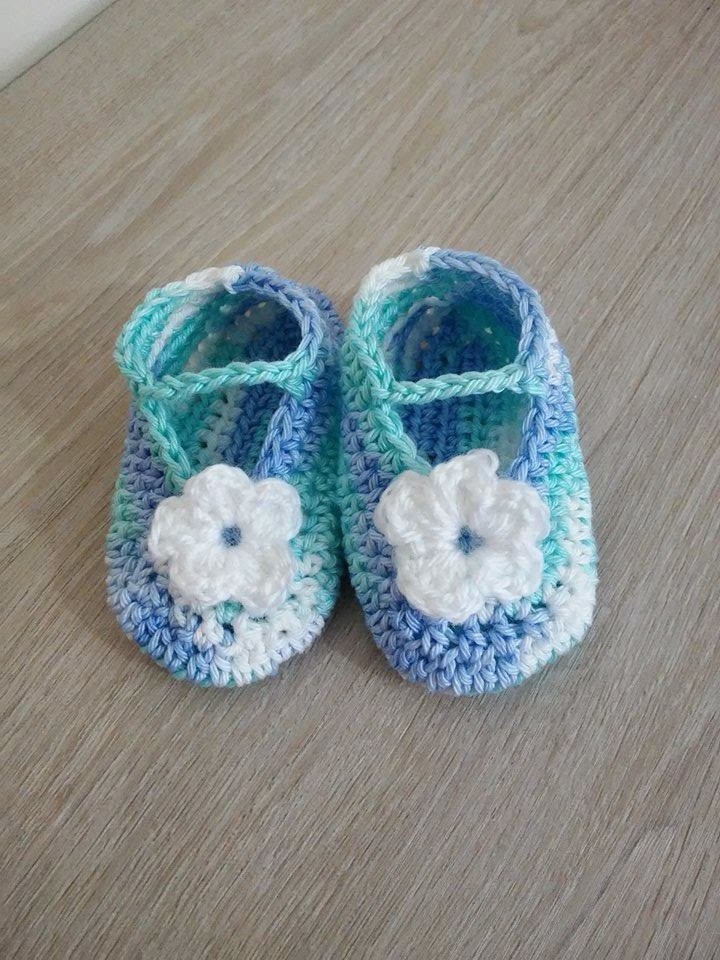 No 18# buciki na szydełku 3-6 miesięcy - shoes on the crochet 3-6 months