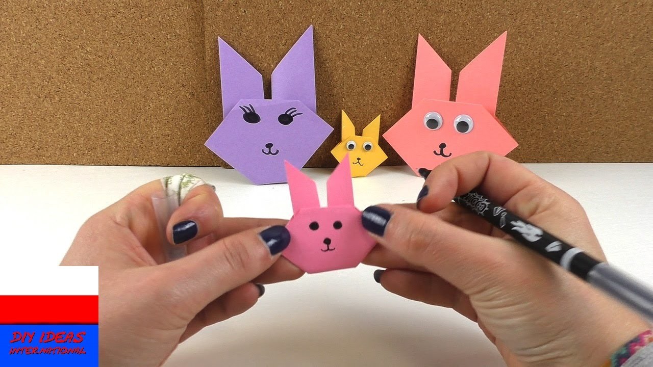 DIY International | zające wielkanocne z origami | proste zające z papieru