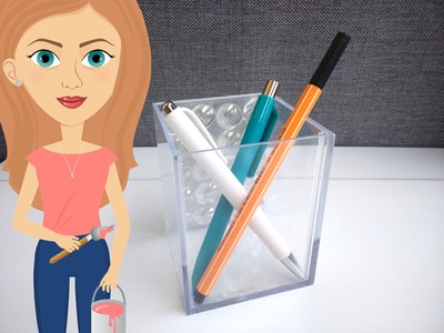 Zrób to sama: organizer ze szkiełkami na długopisy i ołówki | DIY pencils holder ☼