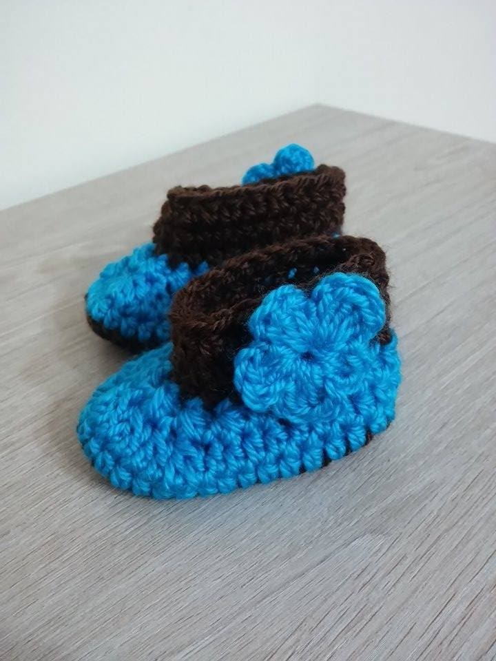 No 09# buciki na szydełku dla niemowlaka 0-3 miesiące - shoes for baby on the crochet 0-3 months