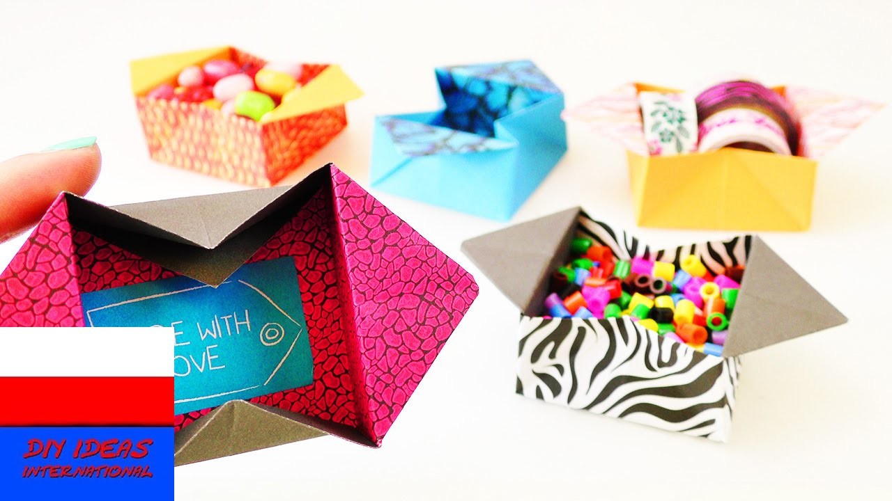 DIY International | urocze pudełko origami do złożenia | świetny pomysł pudełko do składowania