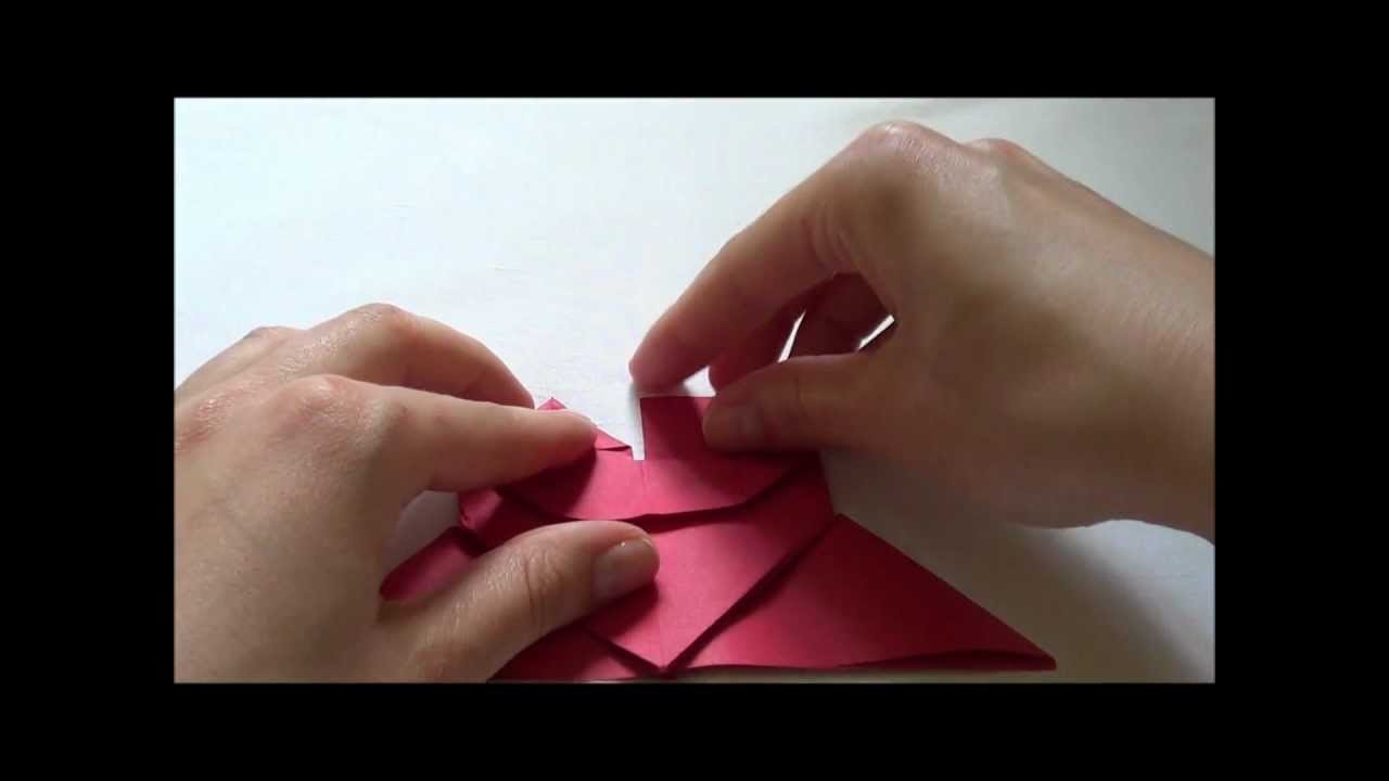 Orgiami heart bookmark (zakładka z sercem origami)