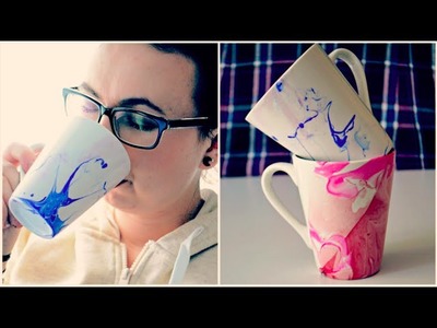 WATER MARBLED MUGS ♥ KUBKI DIY