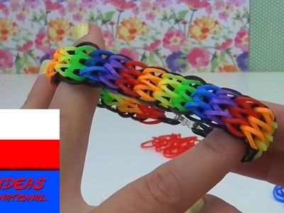 Rainbow loom bransoletki po polsku - Bransoletka Triple Single Loom bands