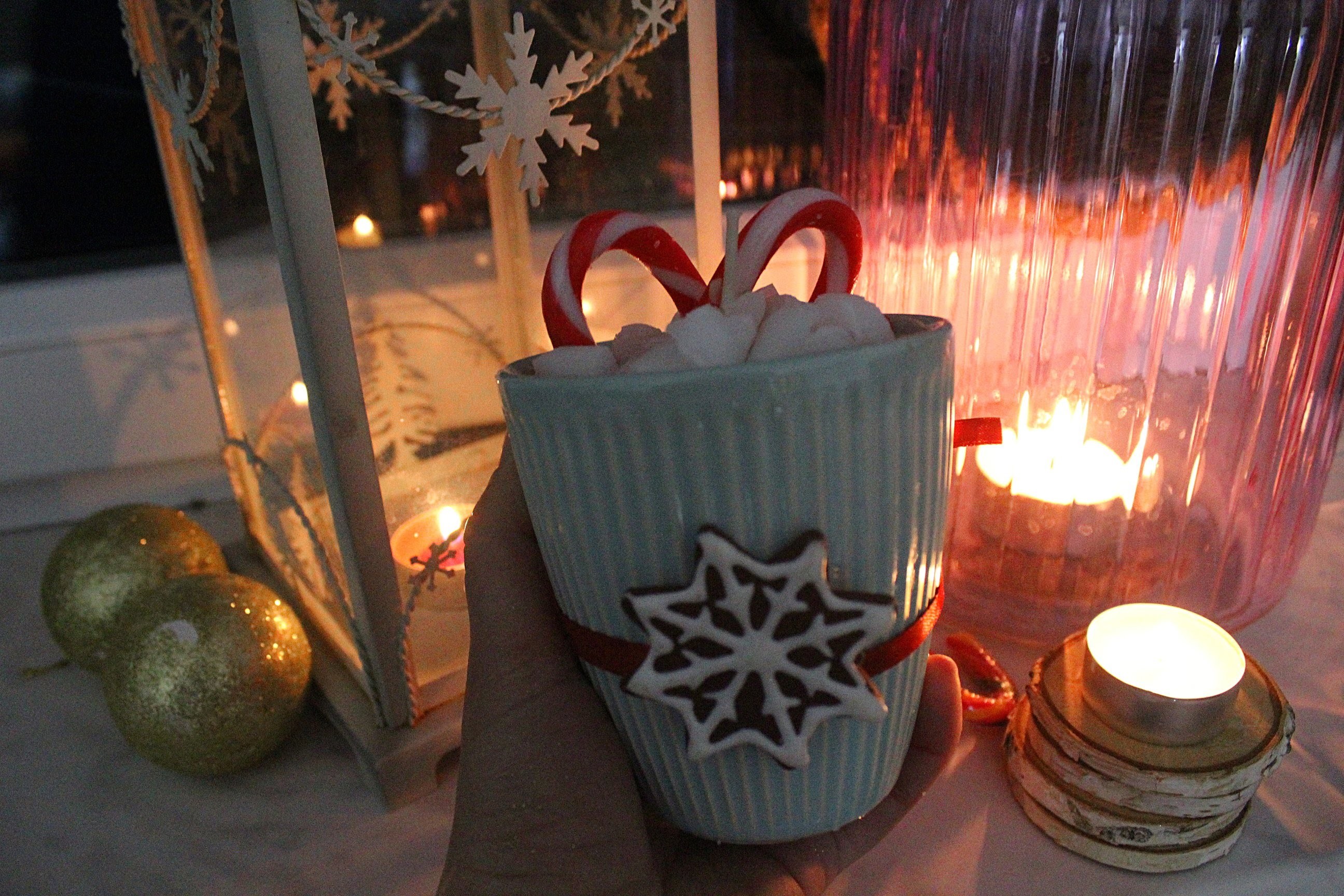 Świeca czekolada święta DIY. christmas candle hot chocolate DIY