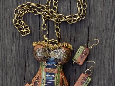 Victorian corset necklace. Wiktoriański gorset - naszyjnik