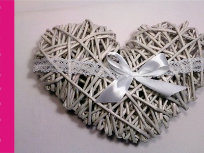 Walentynkowe serce z papierowej wikliny krok po kroku (heart, paper wicker)