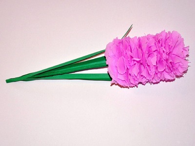 Kwiaty z bibuły - hiacynt. Tissue flowers -Hyacinth Version 2 DIY