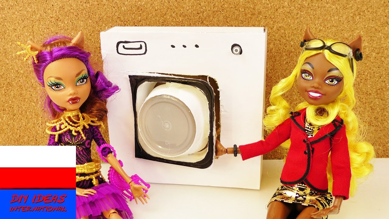 DIY International | pralka dla Barbie albo lalek Monster High | meble dla lalek