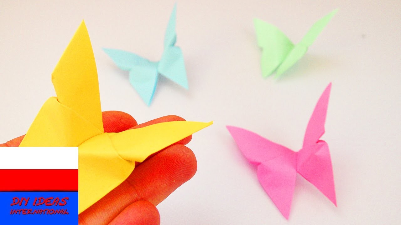 DIY International | Motylek z origami | kolorowa wiosenna dekoracja