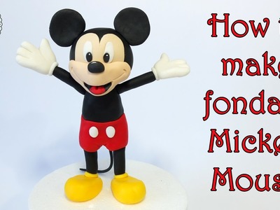 How to make fondant Mickey Mouse. Jak zrobić myszkę Miki z masy cukrowej