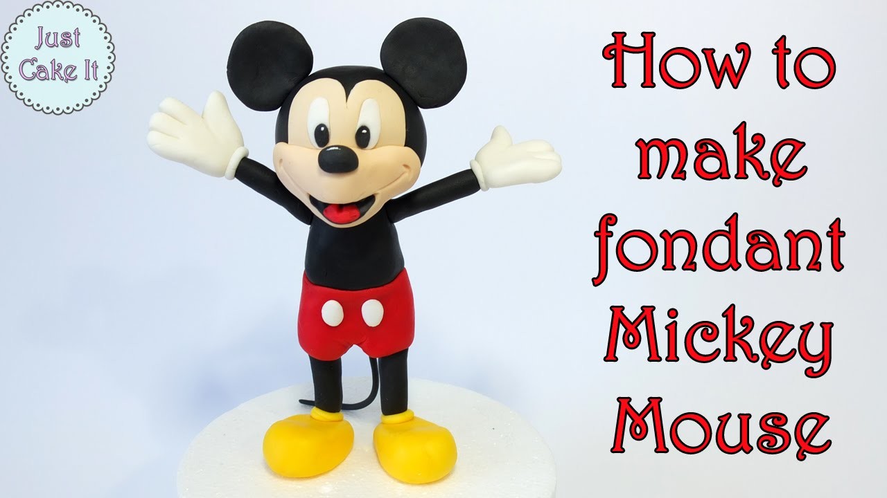 How to make fondant Mickey Mouse. Jak zrobić myszkę Miki z masy cukrowej