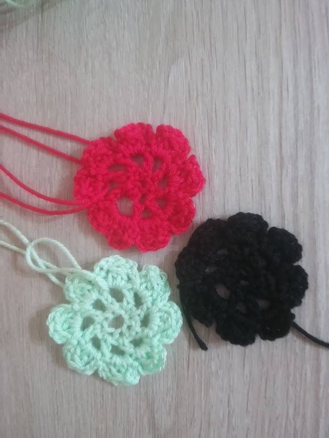 No 29# kwiatek do bolerka na szydełku - flower crochet