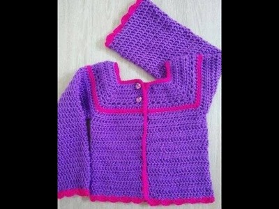 No 30# sweterek dla 5-6 latki na szydełku - how to crochet cardigan for 5-6 years old - PART 1 -3