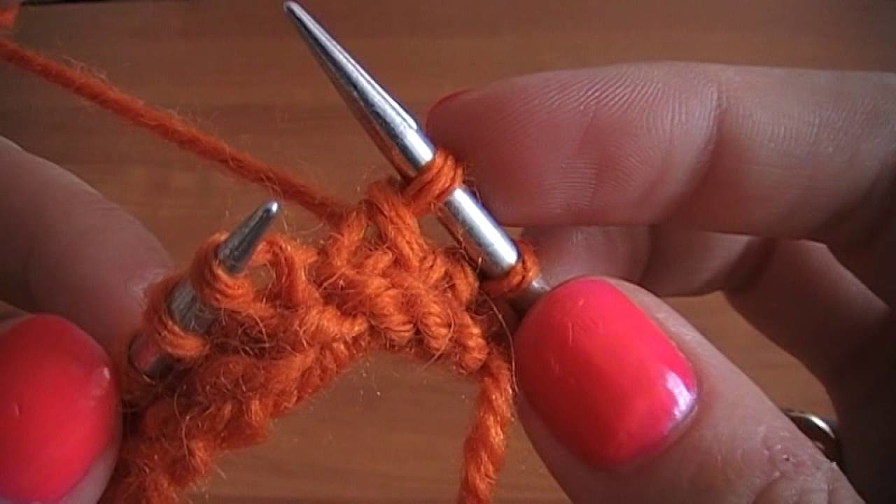 No 4# 2 oczka łączone razem na prawo na drutach - How to Knit - Absolute Beginner Knitting
