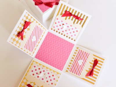 How to Make - Exploding Box Surprise Gift Wedding Birthday - Step by Step | Eksplodujące Pudełko