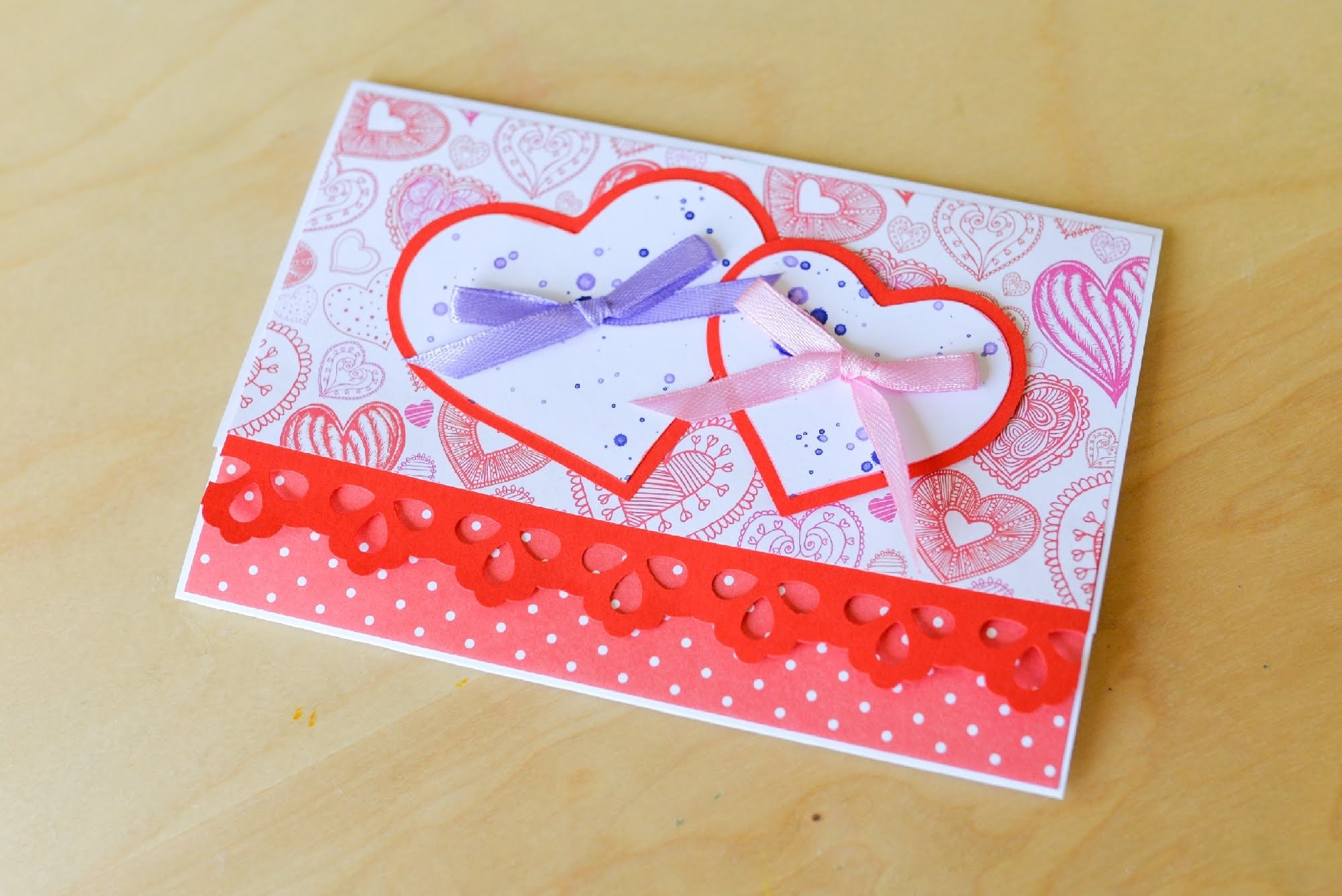 How to Make - Greeting Card Wedding Marriage Heart Birthday - Step by Step | Kartka Okolicznościowa