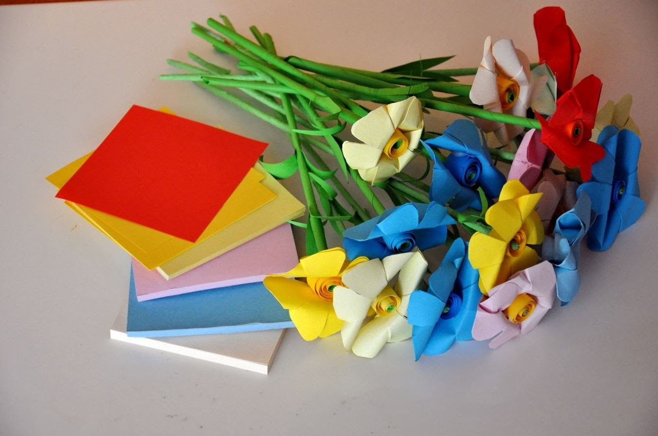 Kwiaty z papieru  krok po kroku 1 # How to make paper flowers# DIY