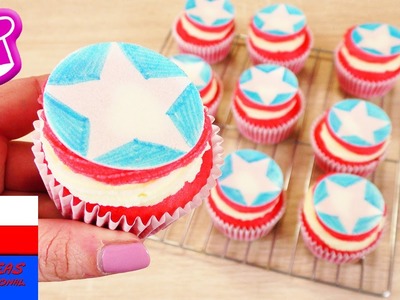 Babeczki "Capitan America" | prosty pomysł na deser w barwach superbohatera kina