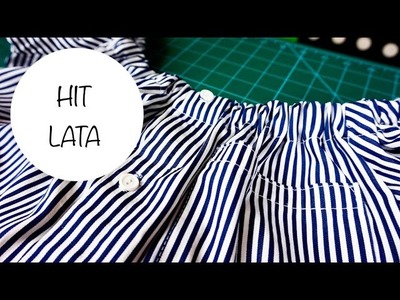 DIY - bluzka z odkrytymi ramionami z męskiej koszuli - tutorial by Co za Szycie
