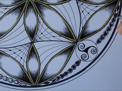 How to draw mandala (8) - Jak narysowac mandalę (8) zentangle, doodling, INFINITY