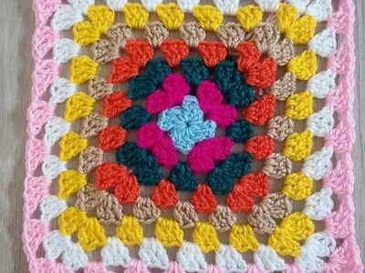 No 51# kwadrat babuni na szydełku 1 - granny square 1 crochet