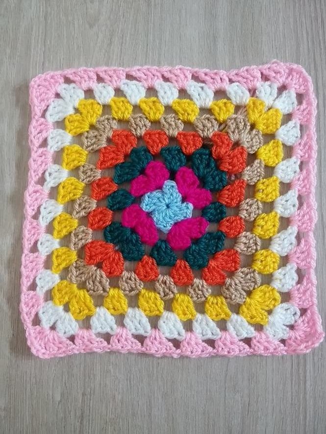 No 51# kwadrat babuni na szydełku 1 - granny square 1 crochet