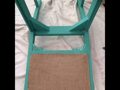 Metamorfoza krzeseł - tapicerowanie i malowanie - DIY