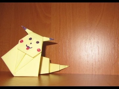 How to Make Origami Pikachu. \ Оригами пикачу.