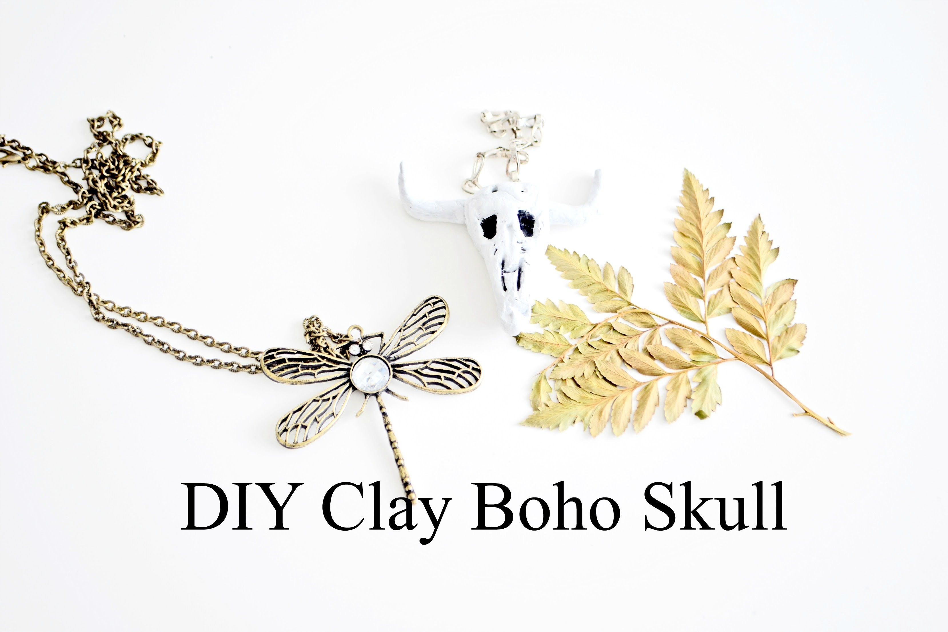 DIY Dekoracja w stylu Boho -  Clay Boho Skull