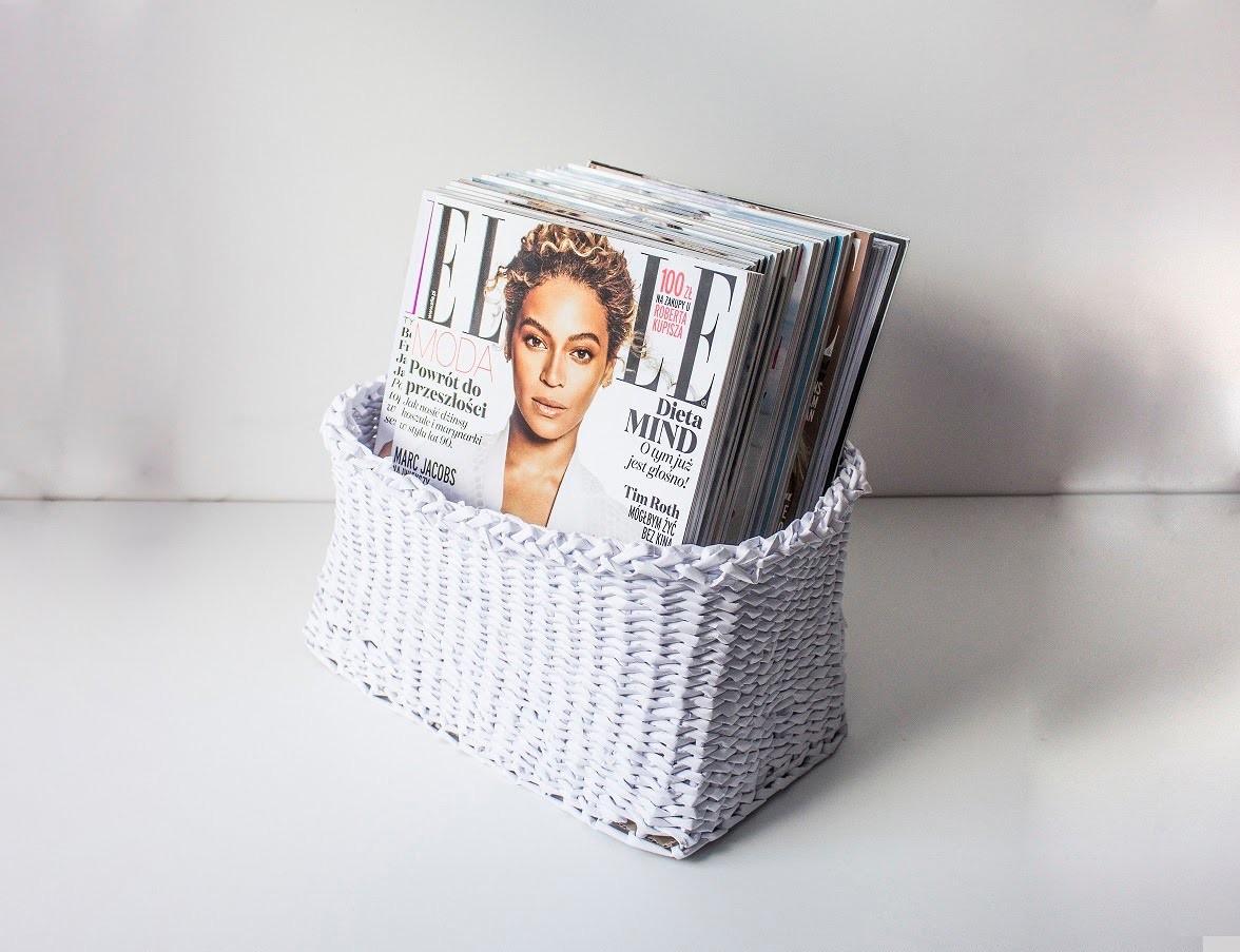 DIY: Koszyk z wikliny papierowej